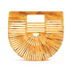 Cult Gaia Bamboo Ark Bag in Natural Brown